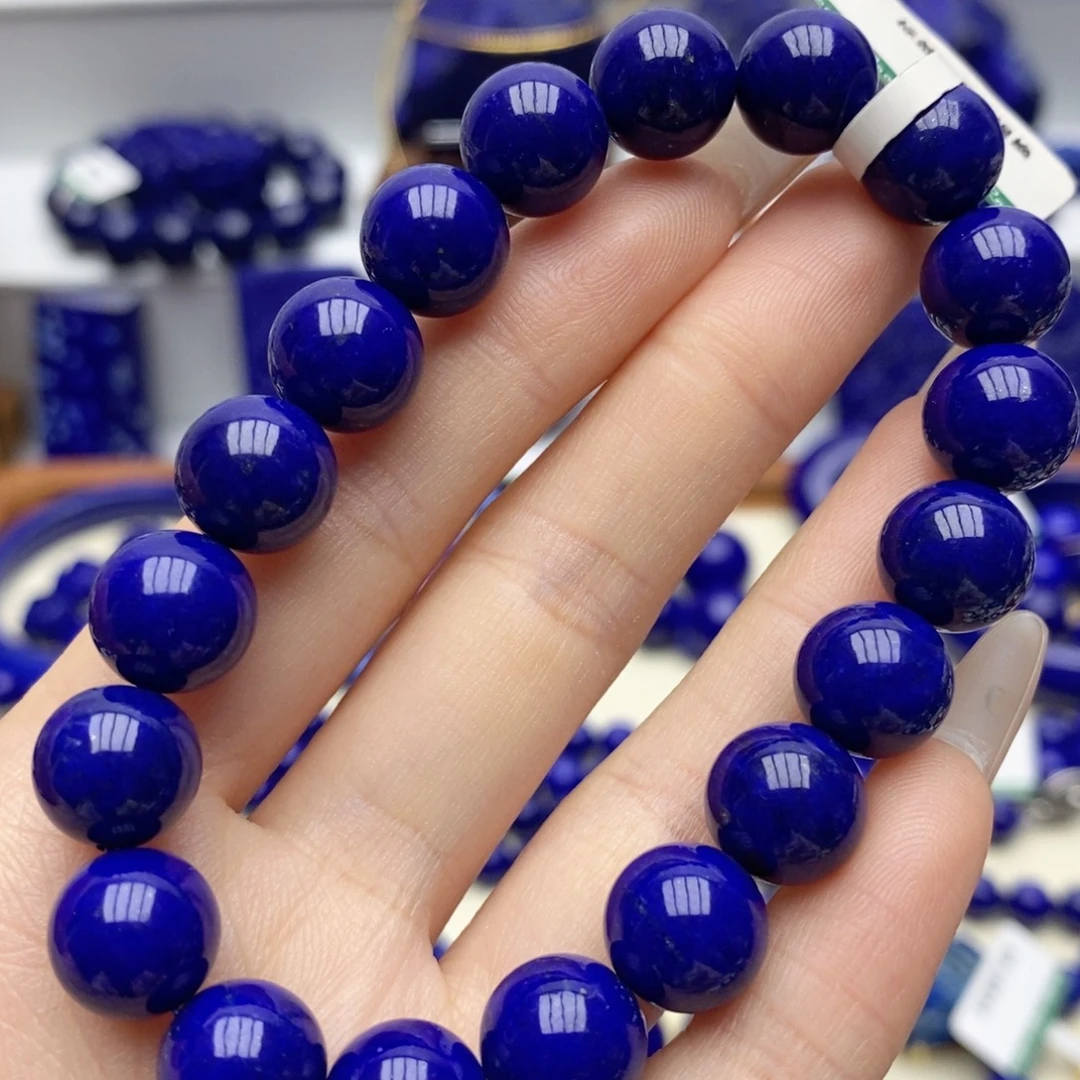 不***丁青金石未镶嵌手链10.5mm左右