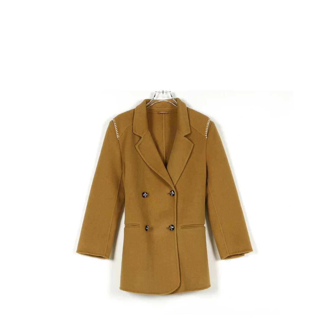 【千屿Sheila】四粒扣绵羊毛大衣外套252-DY/0522-080