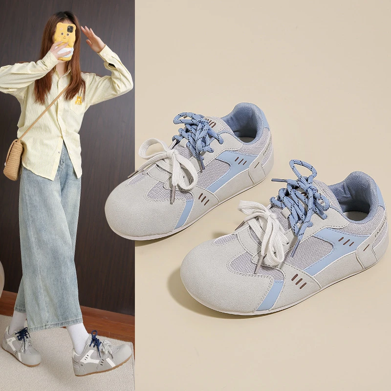 2025春季复古软底百搭德训鞋女新款潮学生平底轻便运动休闲单鞋潮