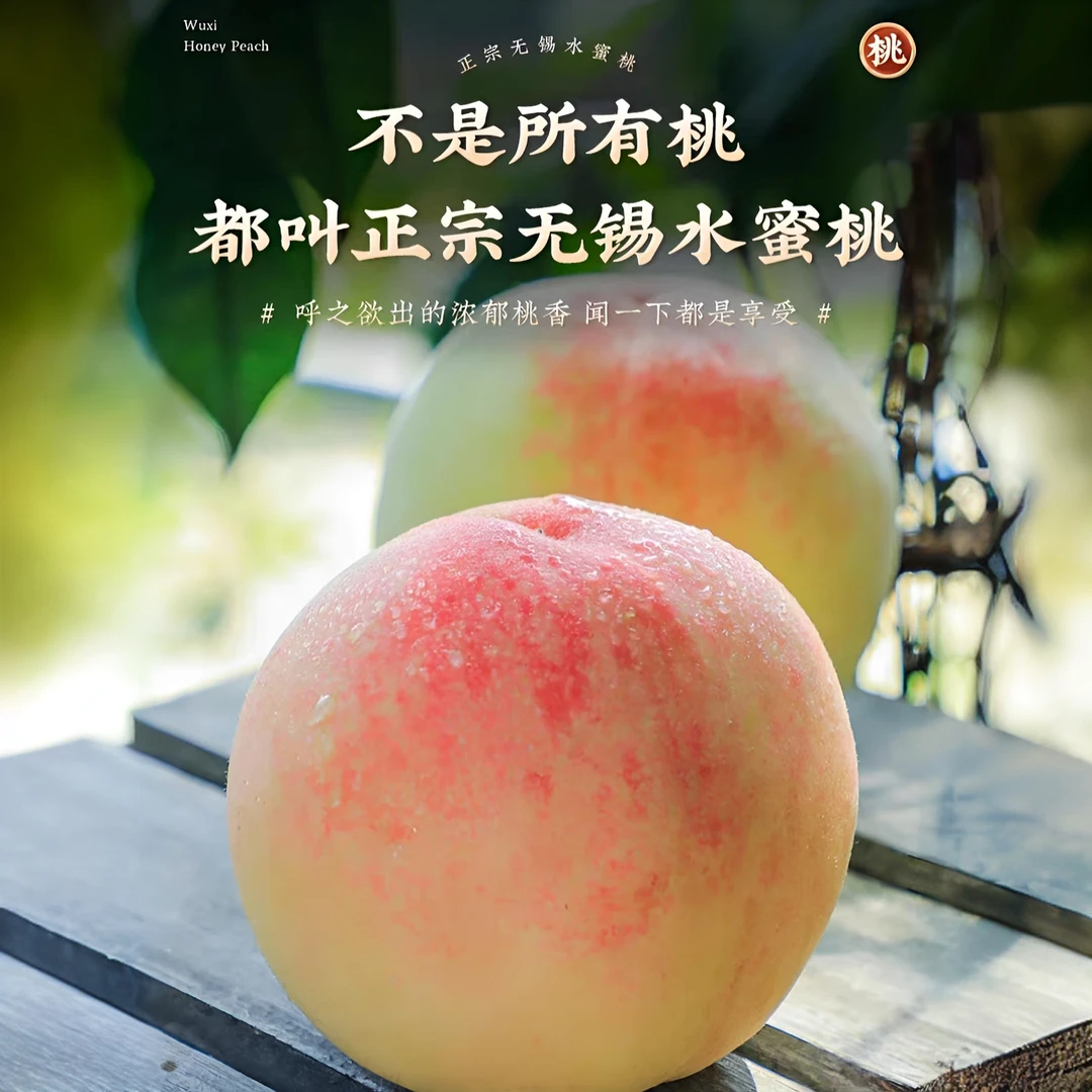 【买一箱送一箱5-4两】正宗无锡水蜜桃新鲜水果当季整箱礼盒装