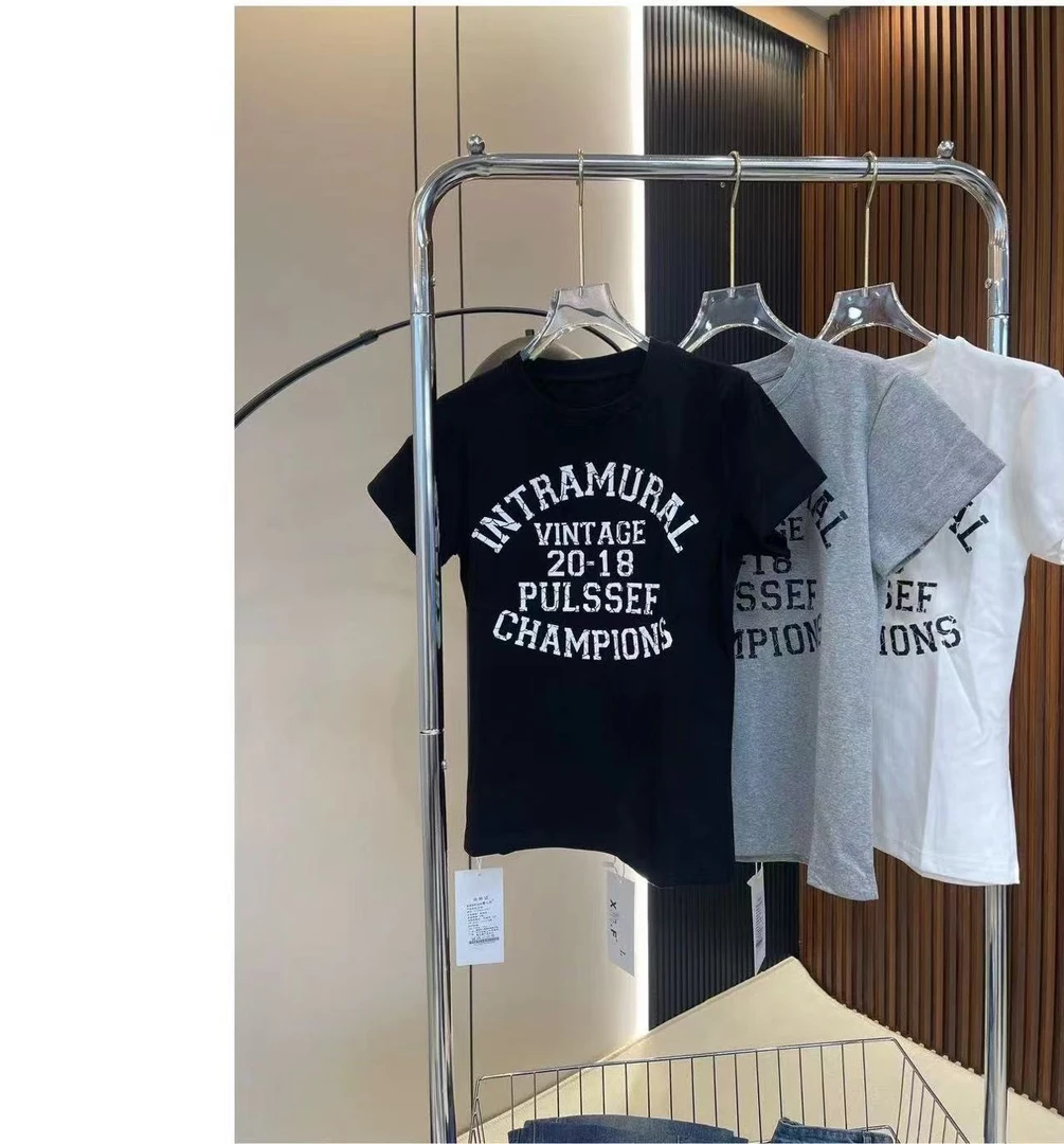 2025春季新款字母圆领百搭短袖【88922】