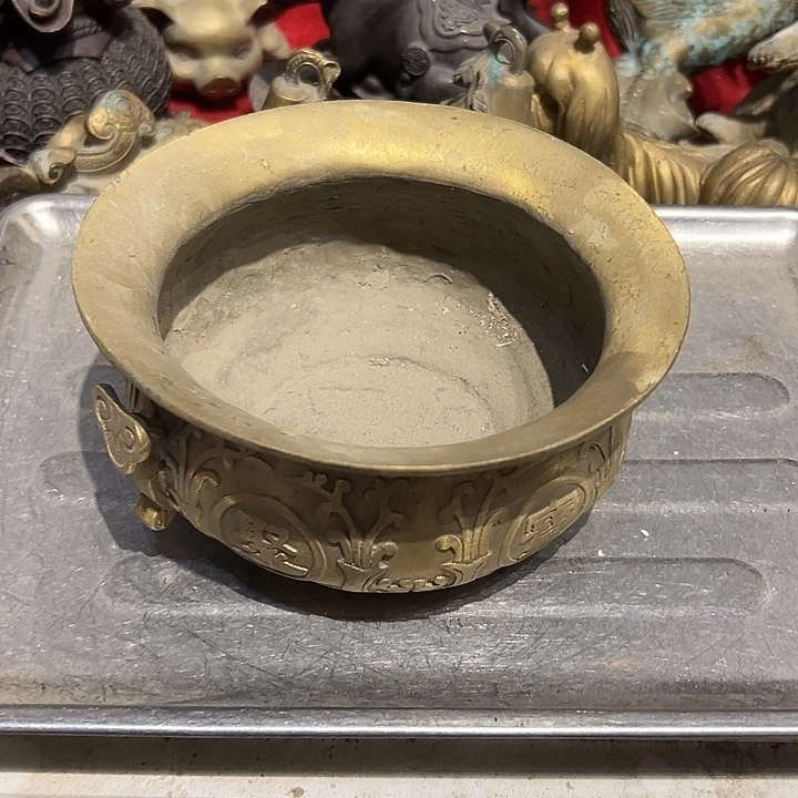 爷***劈黄铜摆件，文房工艺品摆件