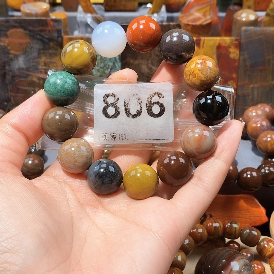 硅化玉天然北票硅化玉手串未镶嵌