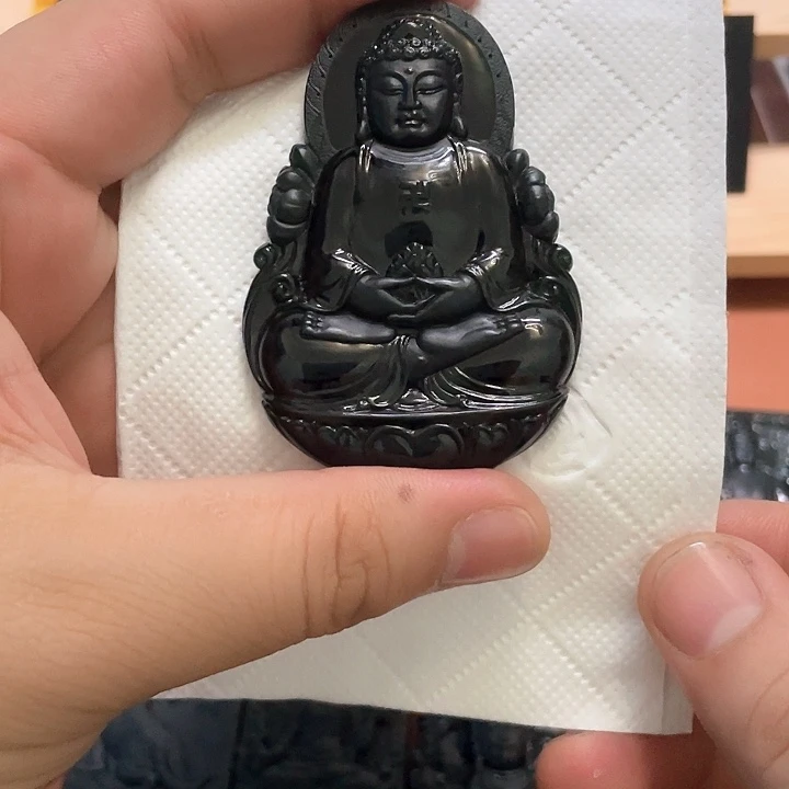 翡翠未镶嵌颈饰天然翡翠A货  大日如来
