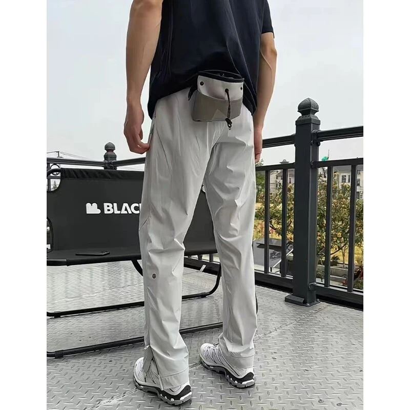 夏季机能拉链户外运动高弹冰丝速干裤显瘦百搭男女同款工装休闲裤