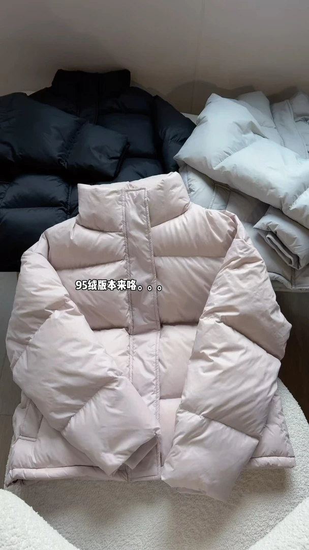 95绒小立领。羽绒服。温柔色无骨感秋冬加厚显瘦8818