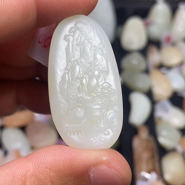 和田玉（糖玉）未镶嵌吊坠(不含链)财*财吊坠