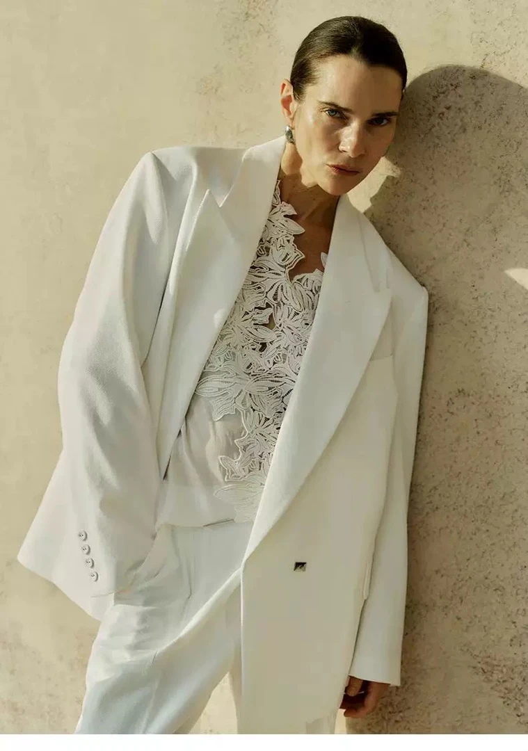 SHANG1 BY SHANGYI 休闲西装外套女2025春季新款简约廓形西装外套