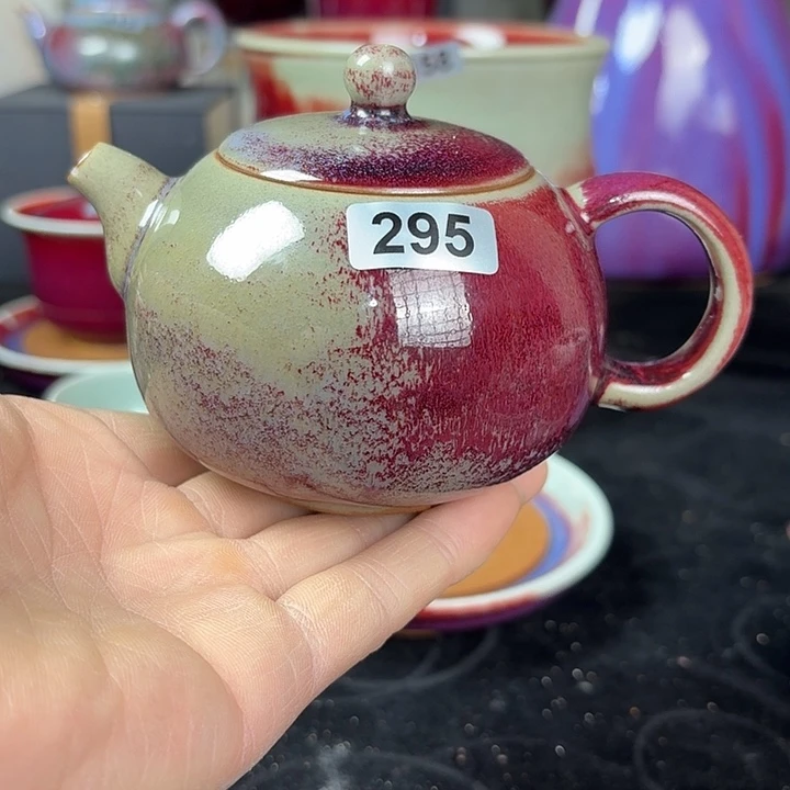 295容量180毫升左右钧瓷原矿釉茶壶