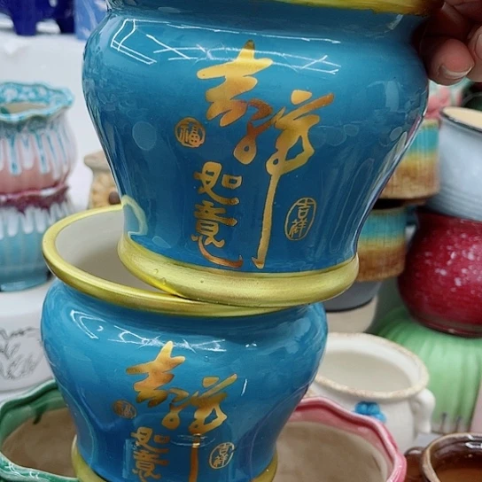 多肉绿植陶瓷花盆9.9包邮