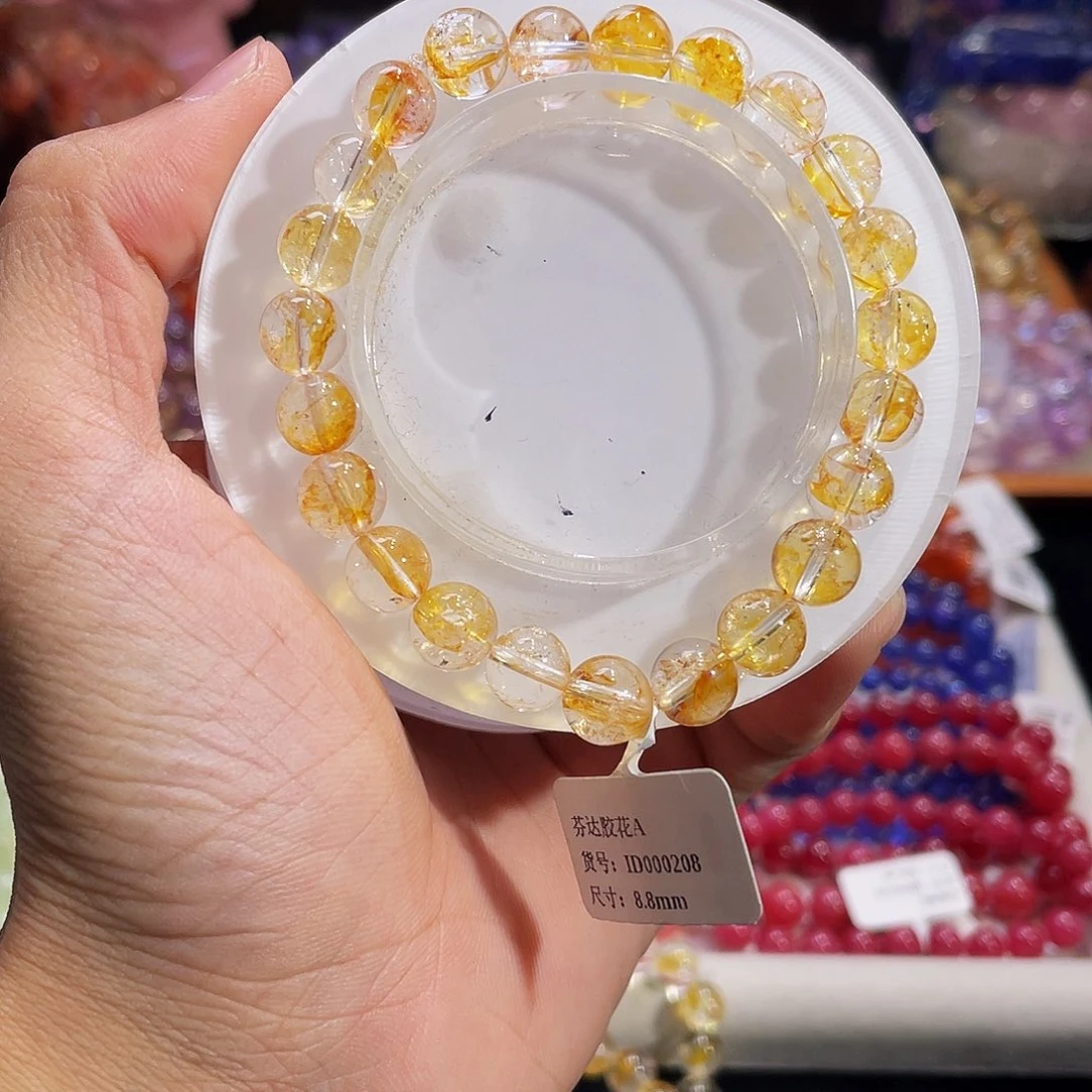 未镶嵌手链水晶芬达胶花8.8mm