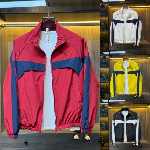 春夏新款拼接百搭休闲刺绣薄料夹克外套（网里衬）910