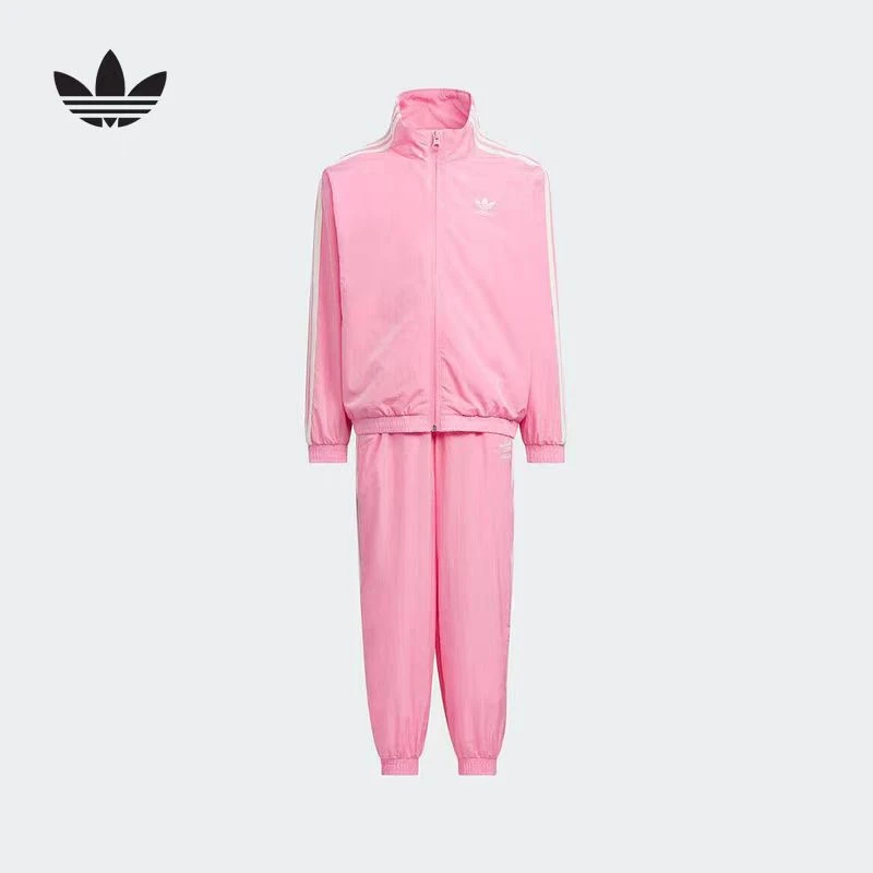 adidas/阿迪达斯小童三叶草LK WV SET夹克长裤两件运动套装KS0619