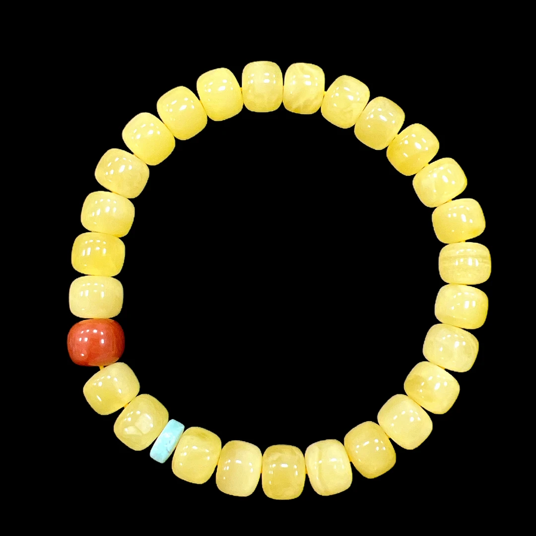 9684-蜜蜡手串孤品