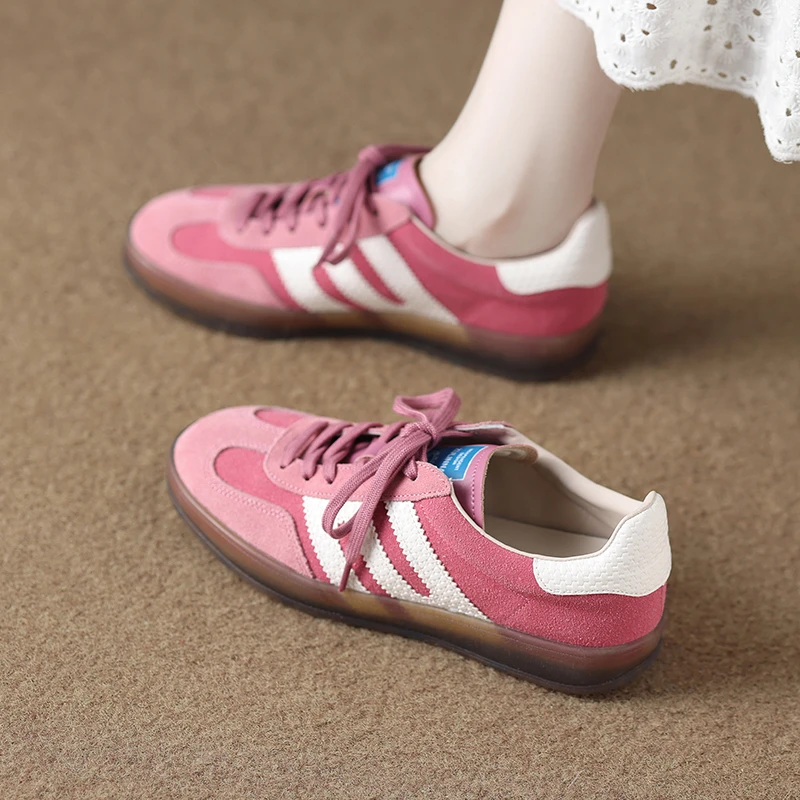 木木舒适小白鞋百搭透气德训鞋子2025新款春秋厚底运动鞋爆款