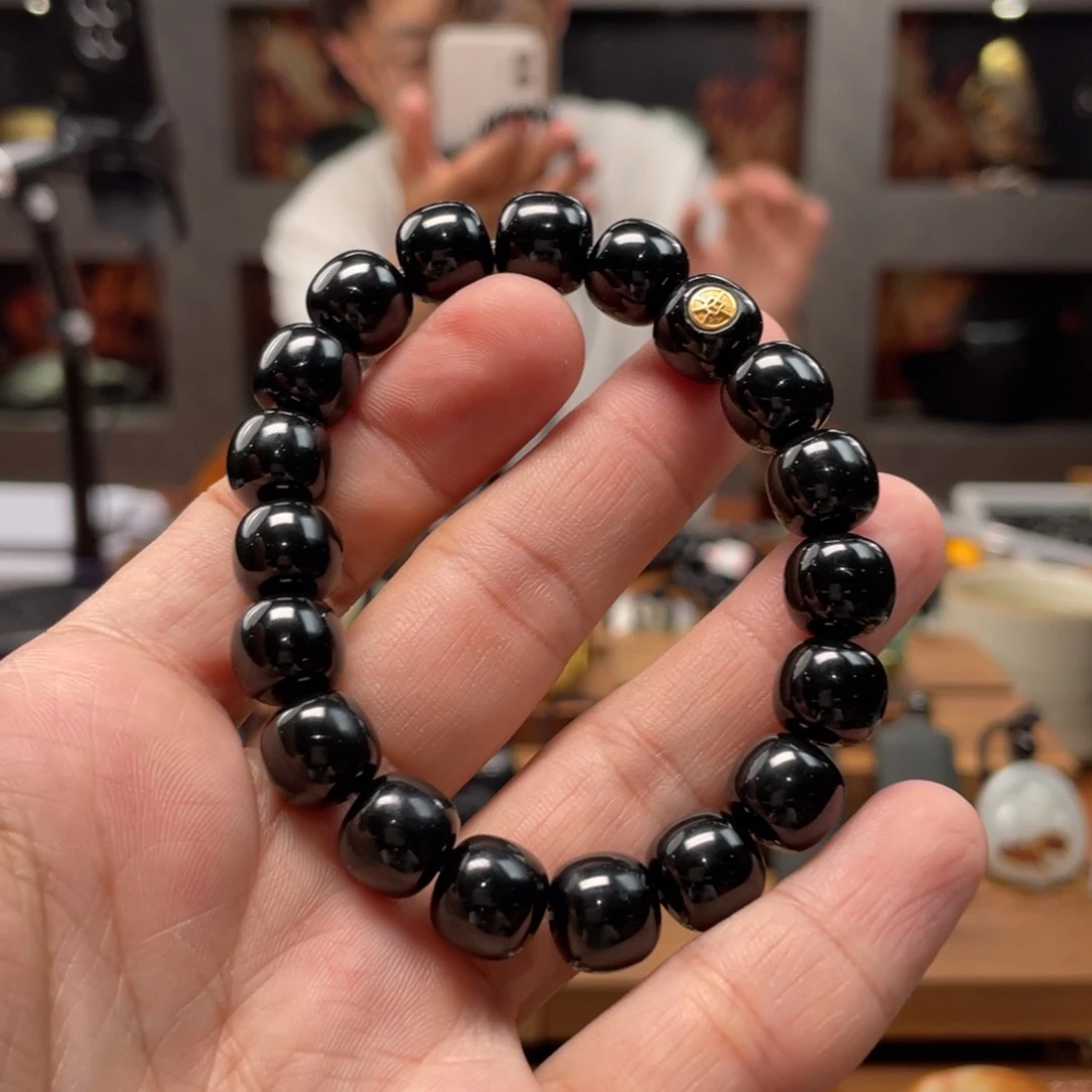 手串未镶嵌和田玉黑10.11老