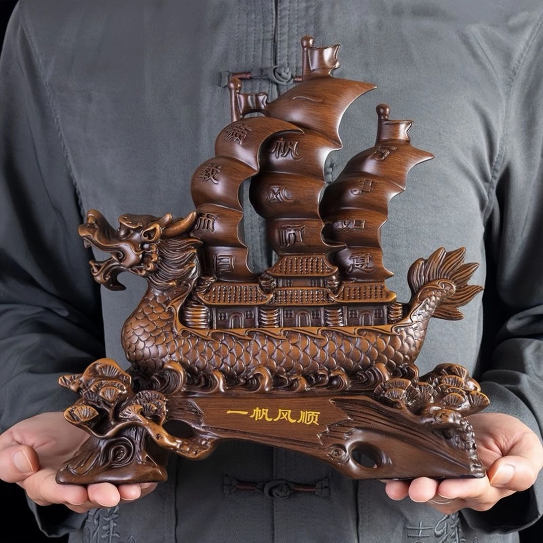 【一帆风顺】龙年龙船桌面装饰摆件《新人浮力》