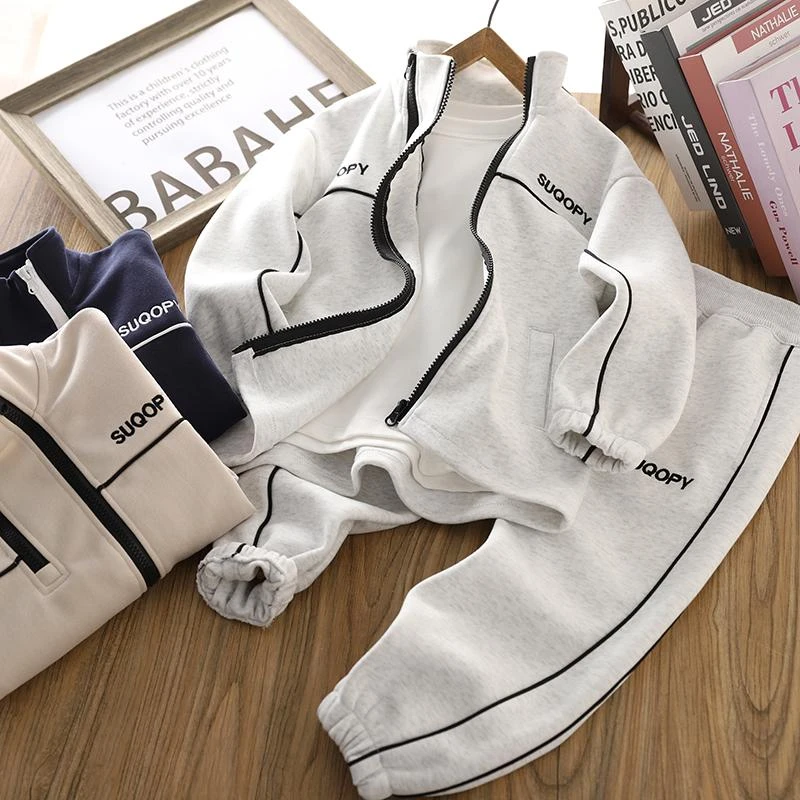 男童运动服套装春装2025新款儿童春秋季拉链衫外套男孩裤子两件套