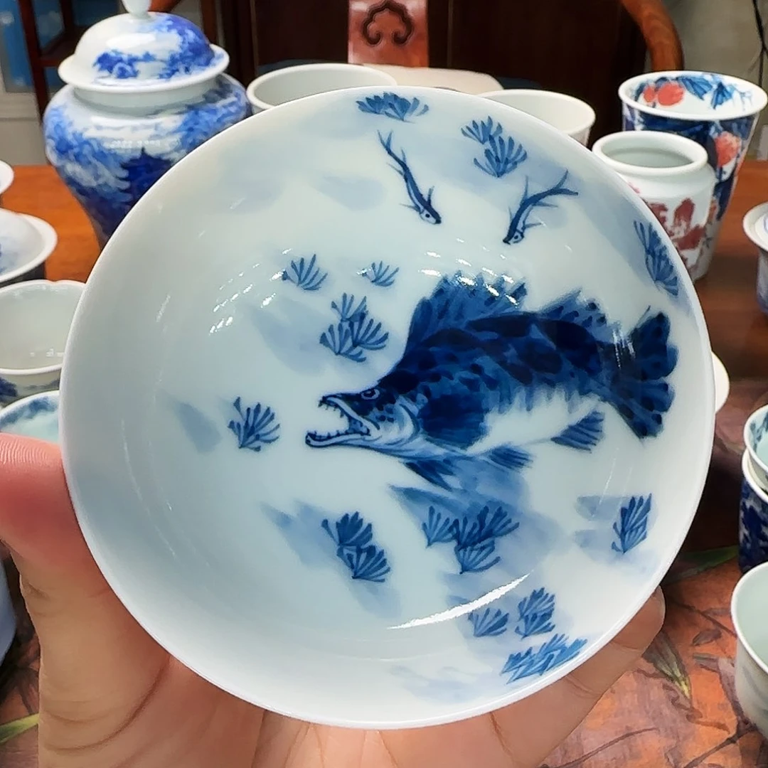 张玲玲手绘鳜鱼主人杯