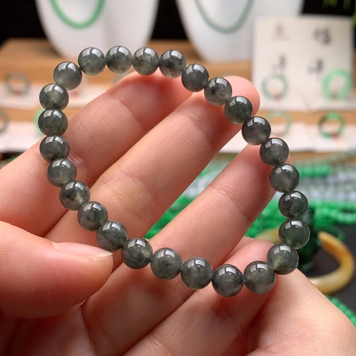 草***莓翡翠未镶嵌手链天然缅甸A货翡翠