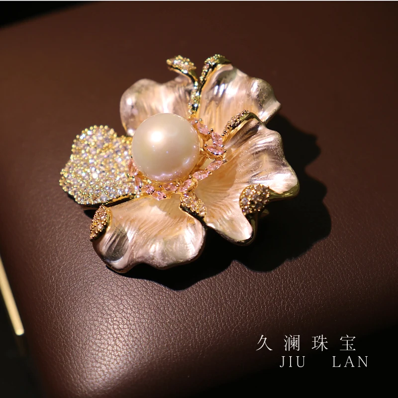 天然淡水珍珠高定胸针珠宝款 A037