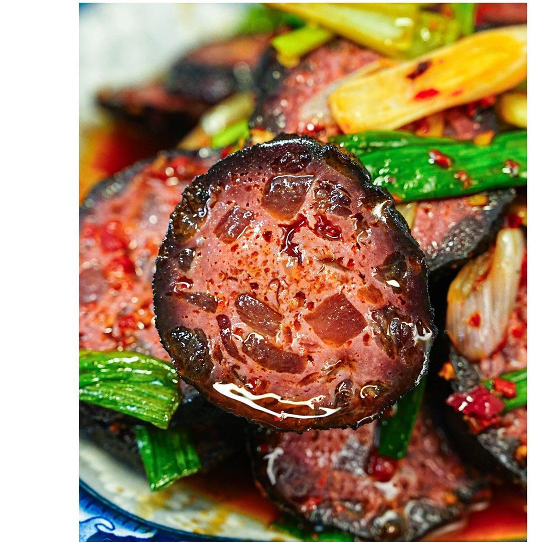 湖南正宗邵阳猪血丸子柴火烟熏猪血丸子血粑豆腐血粑血豆腐圆子