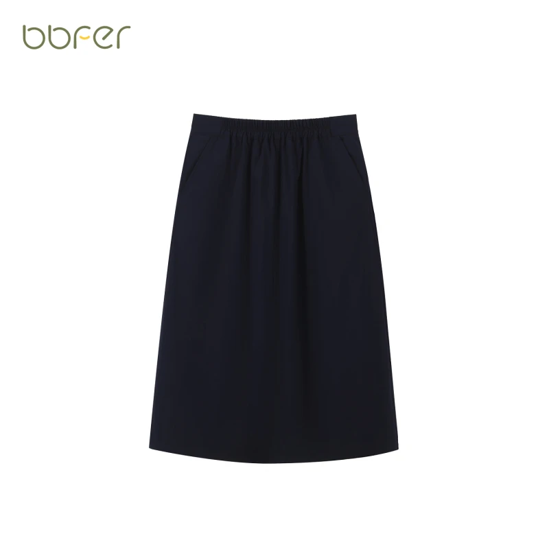 【午后茶歇】本依凡夏直筒版半身裙WESYQ0180松紧腰显高显瘦显气质