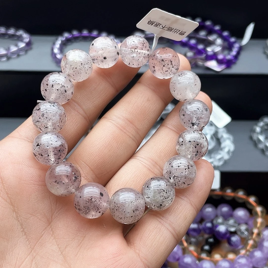 未镶嵌手串烟晶卡14粉底黑草莓