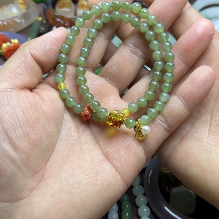 和田玉未镶嵌手链