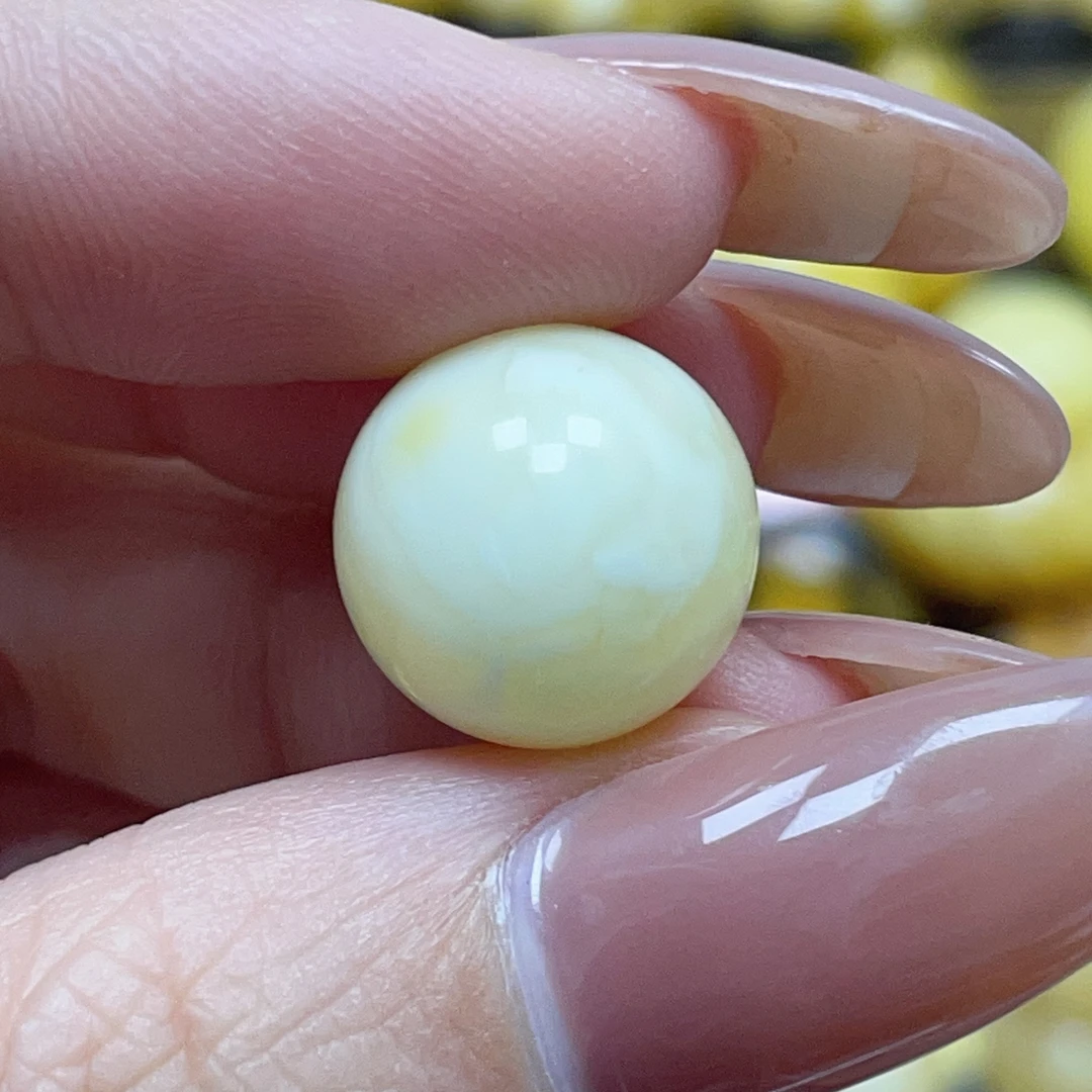 蜜之缘珠宝天然原矿琥珀蜜蜡圆珠14.7mm皮色