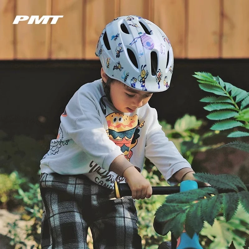 PMT儿童自行车头盔3-8岁男女孩平衡车滑板车安全帽一体安全防护