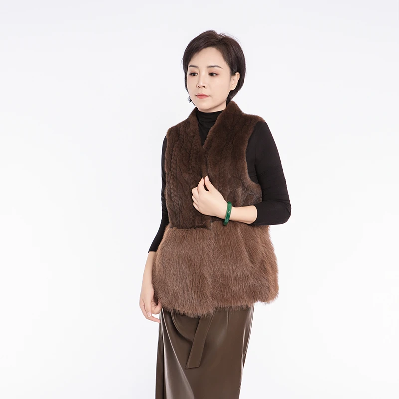 【宸衣家】整貂绒皮草女2025新款时尚休闲皮毛一体女士保暖马甲