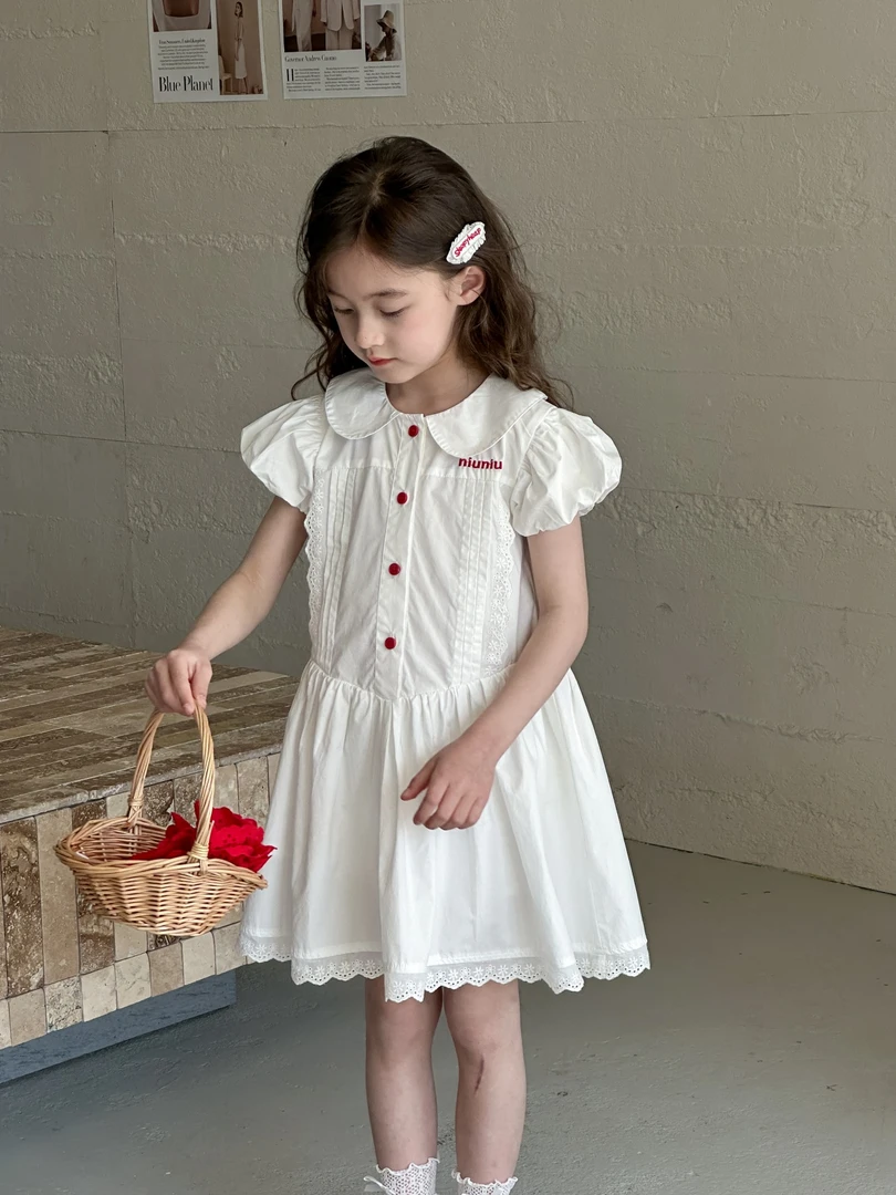 女童短袖连衣裙2025夏装新款洋气女孩夏季裙子时髦儿童夏款公主裙