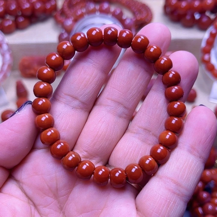 南红玛瑙未镶嵌手链苹果8 M