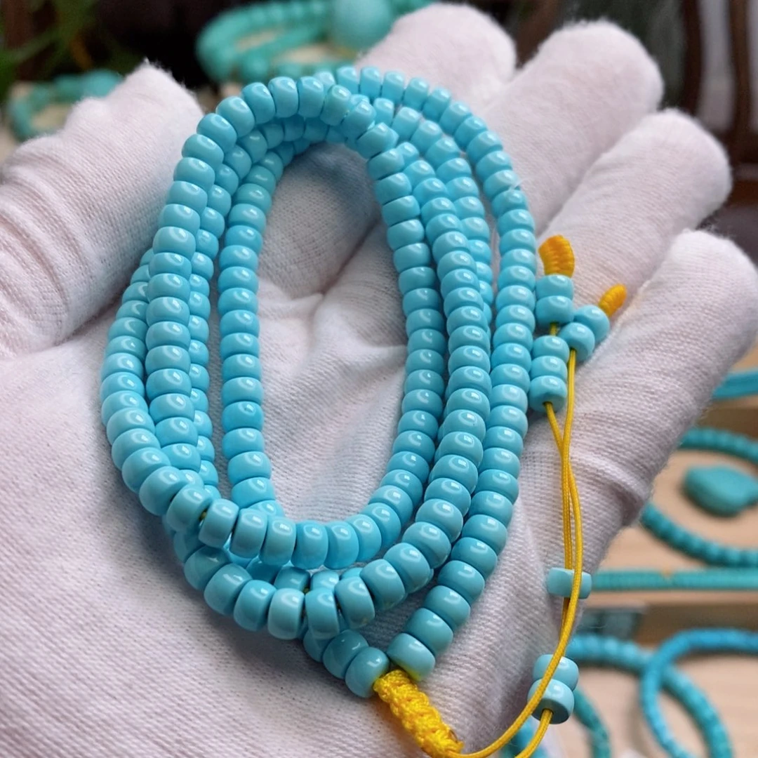 绿松石未镶嵌原矿高瓷无油无科技