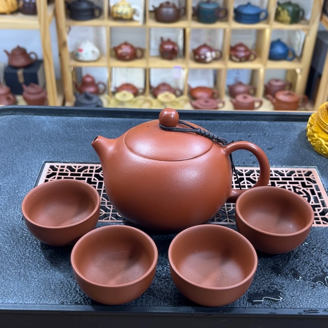 紫砂茶案胖西施（一壶四杯）