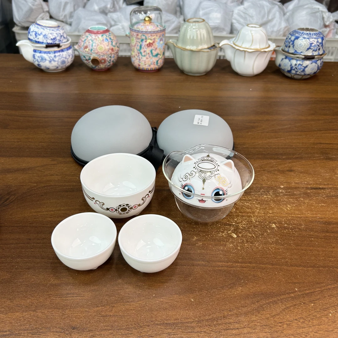 ys440-猫咪旅行快客杯旅行茶具