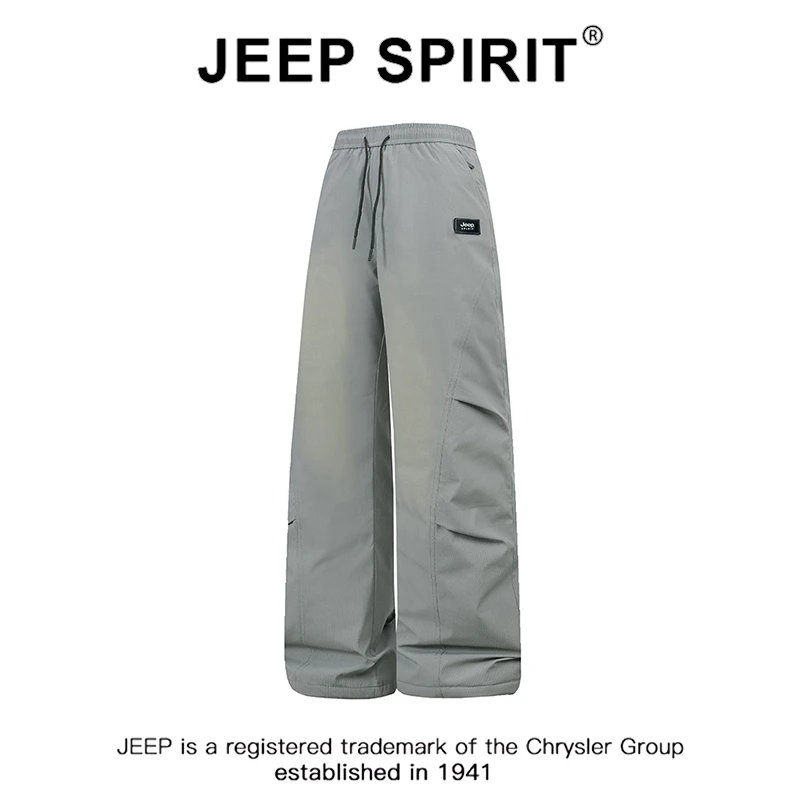 JEEPSPIRIT吉普男2025年冬季新款加厚保暖户外登山美式工装棉裤