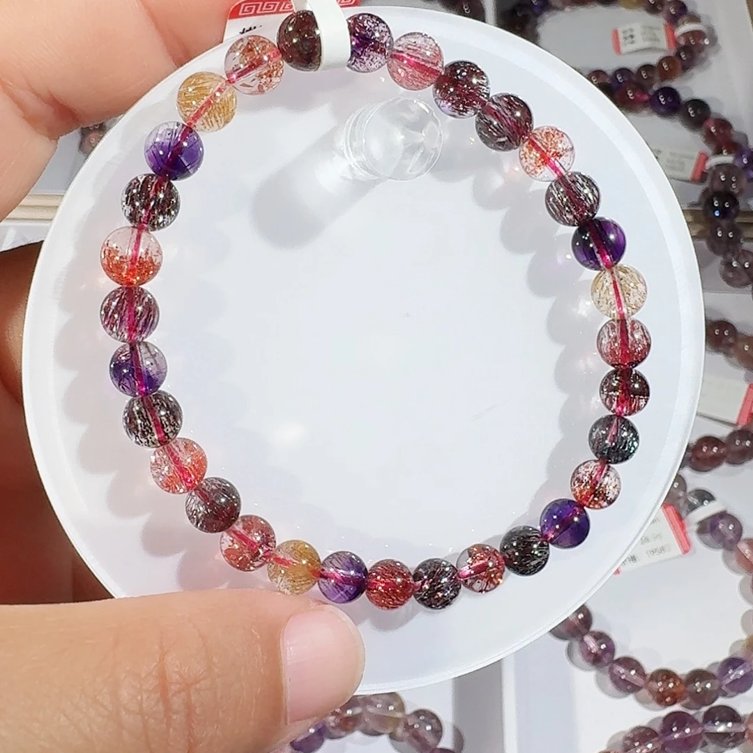 手链水晶未镶嵌6.1mm糖果超七手串