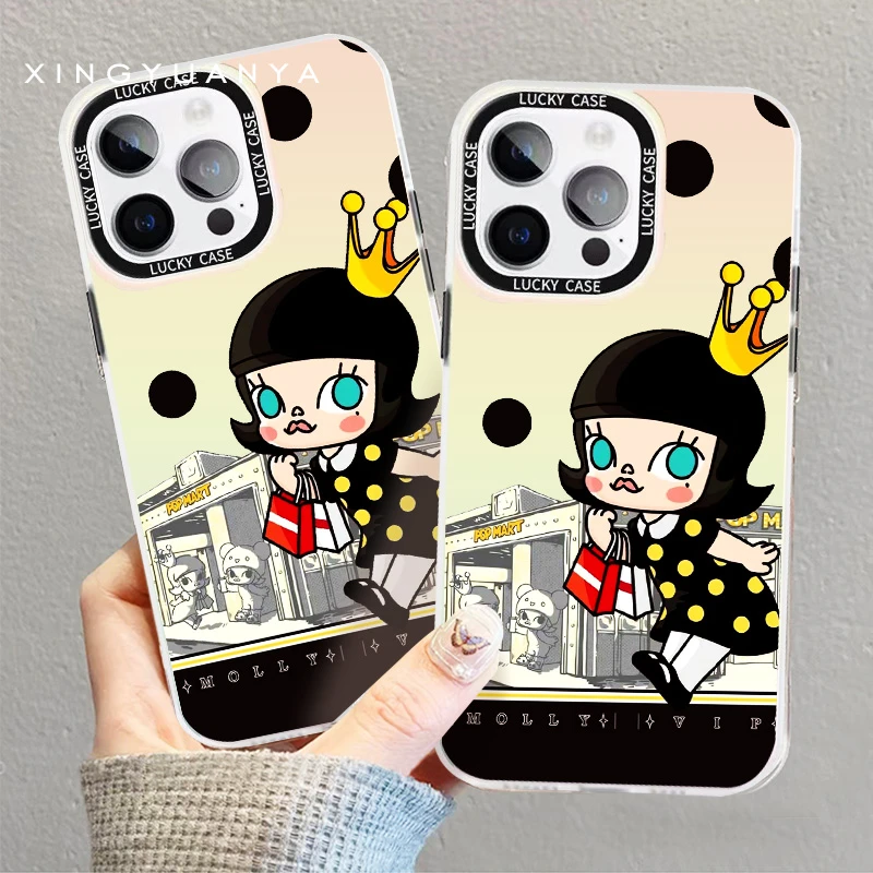 【molly黑】适用于苹果/华为/OPPO/VIVO/小米/红米/1加/手机壳卡通