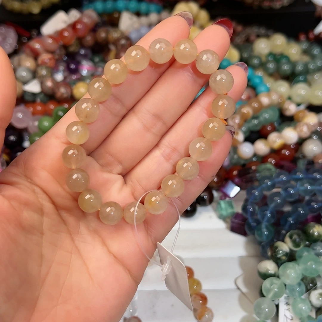 【闪购商品】烟晶手链银S925镶嵌茶****心349