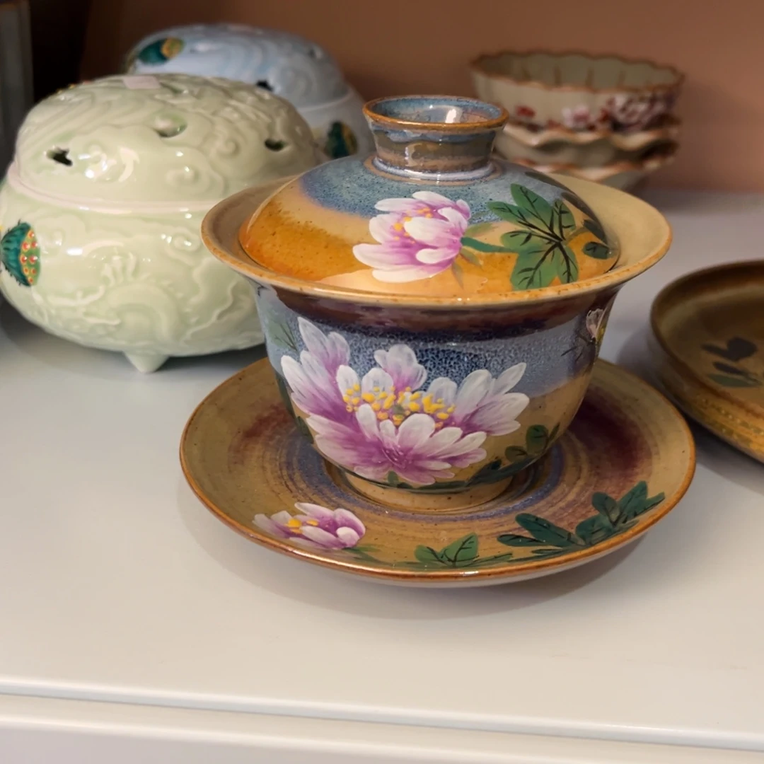 景德镇柴烧手工手绘陶瓷