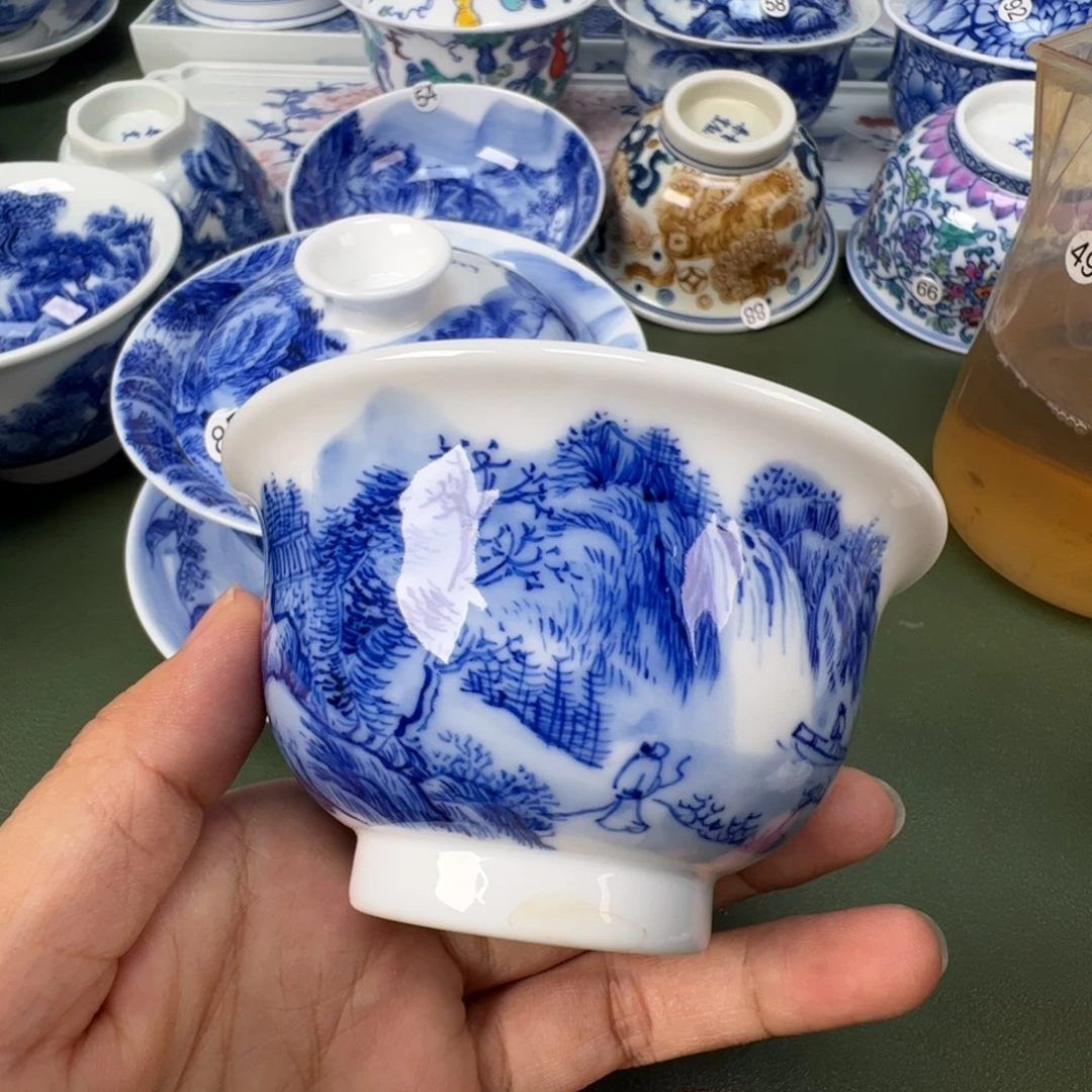 景德镇纯手工纯手绘茶具木木36