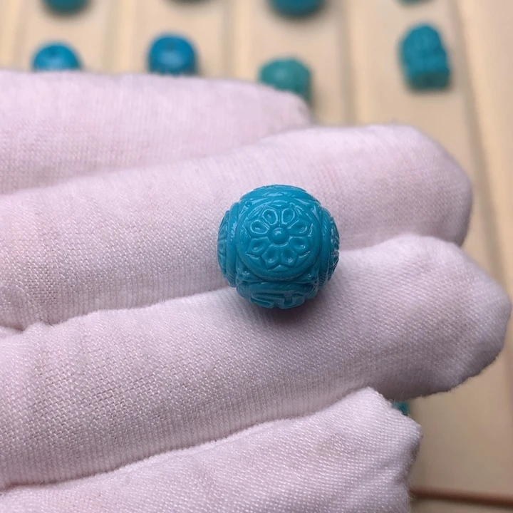 绿松石未镶嵌绿松石圆珠13.3