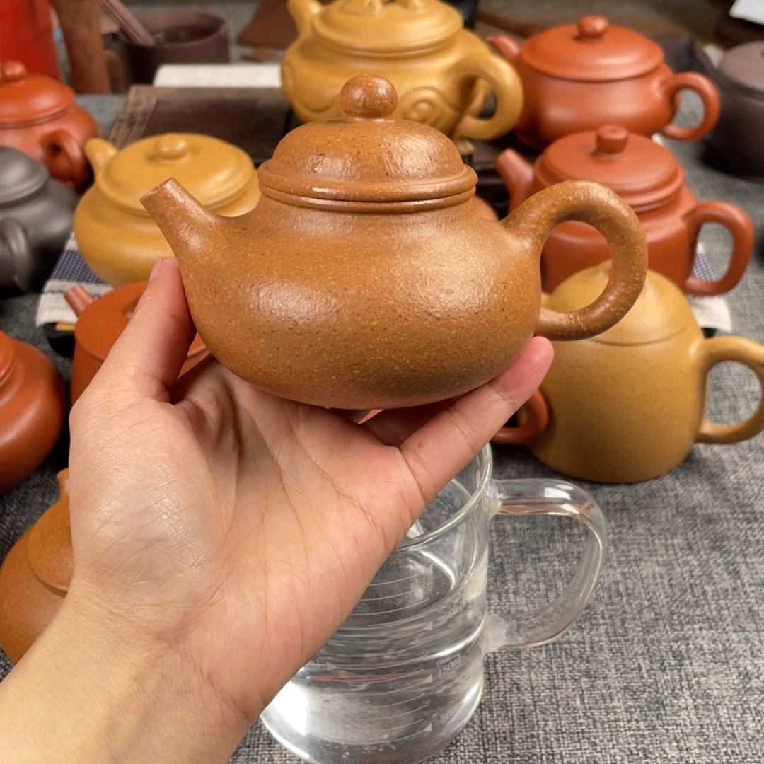 紫砂茶壶16目黄降坡200容天半手