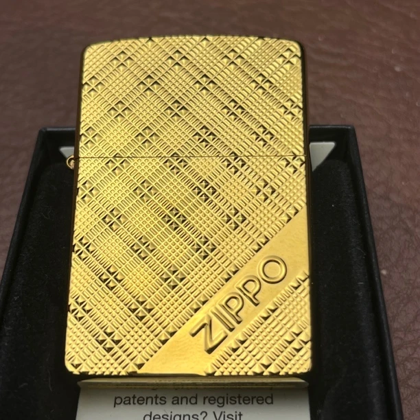 【CC】Zippo打火机镀金右下斜标58