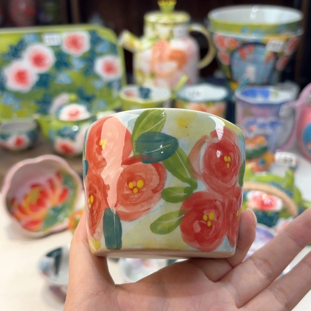 景德镇手绘高温釉下彩陶瓷茶具