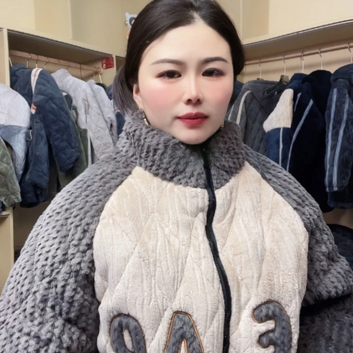 欢迎大家兔毛咖色3XL026