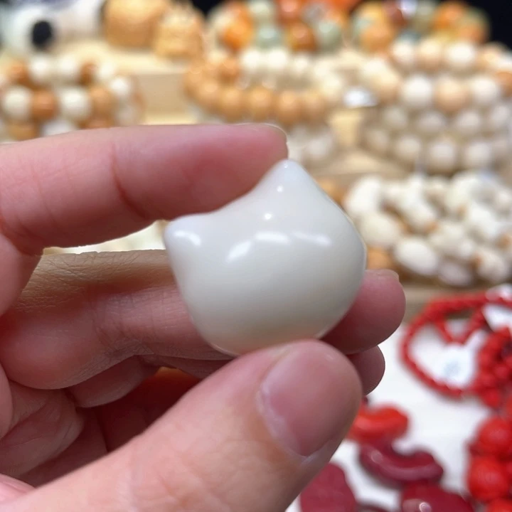 菩提根/象牙果手串竹*象牙果猫头一颗1-19-118