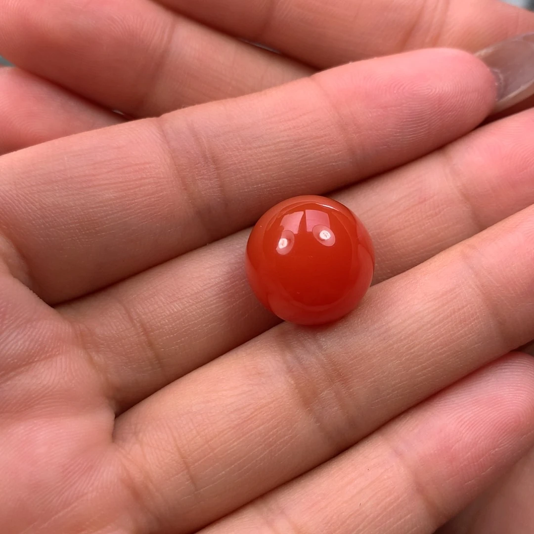 南红玛瑙珠子未镶嵌蓝**沫